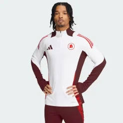 AS Roma Sweatshirts*half-zip training sweatshirt, White