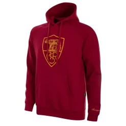 AS Roma Sweatshirts*Heritage Collection Crest Logo Hoodie, Men, Red