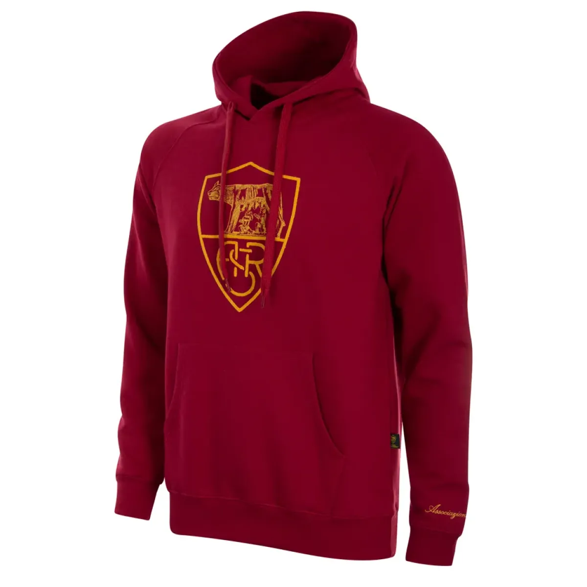 AS Roma Sweatshirts*Heritage Collection Crest Logo Hoodie, Men, Red