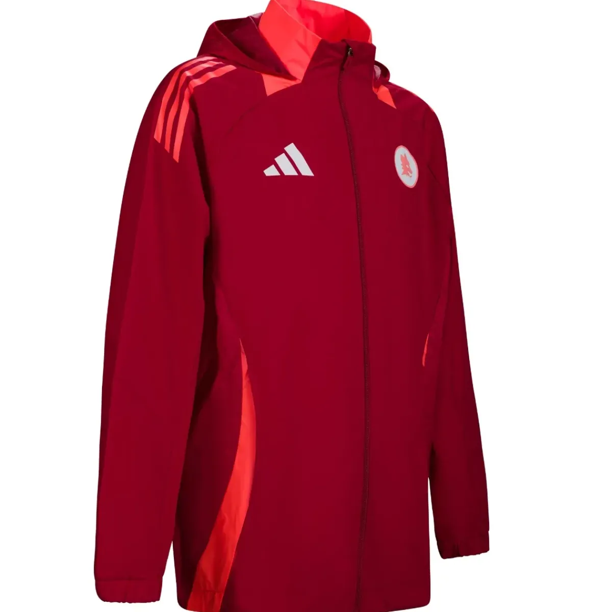 AS Roma Jackets*Men Hooded Coach's Jacket, Red, Men