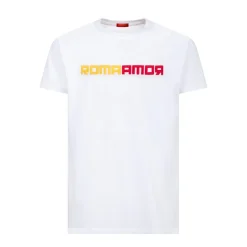 AS Roma T-shirts & Polo*T-shirt embroidered logo ROMAMOR, Adult, White