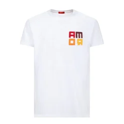 AS Roma T-shirts & Polo*T-shirt large embroidered logo ROMAMOR, Adult, White