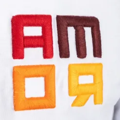 AS Roma T-shirts & Polo*T-shirt large embroidered logo ROMAMOR, Adult, White