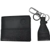 AS Roma Wallets|Keychains*ASR Leather Wallet and Keychain Gift Set, Black