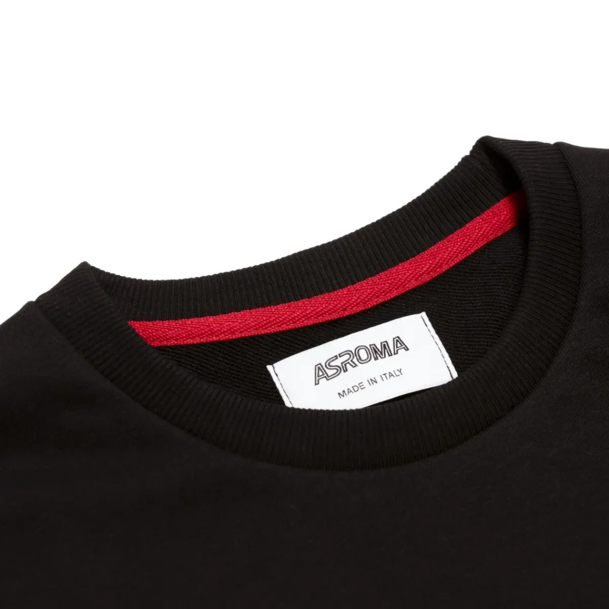 AS Roma Sweatshirts*ASR logo cotton crewneck sweatshirt, Men, Black