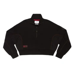 Women AS Roma Sweatshirts*ASR logo cropped sweatshirt, Women, Black