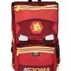 AS Roma School Backpacks*Extensible school backpack logo Lupetto