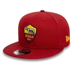 AS Roma Caps|Caps*9Fifty New Era Logo Crest Cap, Adult, Red
