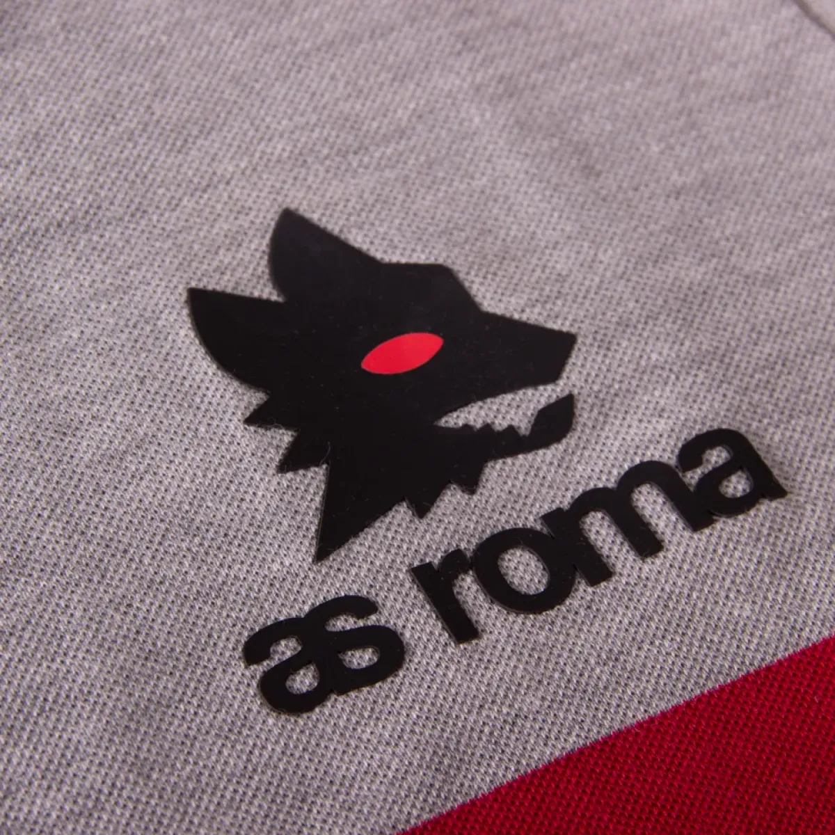 AS Roma T-shirts & Polo*Retro striped polo shirt with logo Lupetto, Adult, Grey
