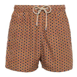 AS Roma Beach & Pool|Beachwear*Saint Barth Wolf Cub Logo Swimsuit Micro Fantasy, Man, Orange