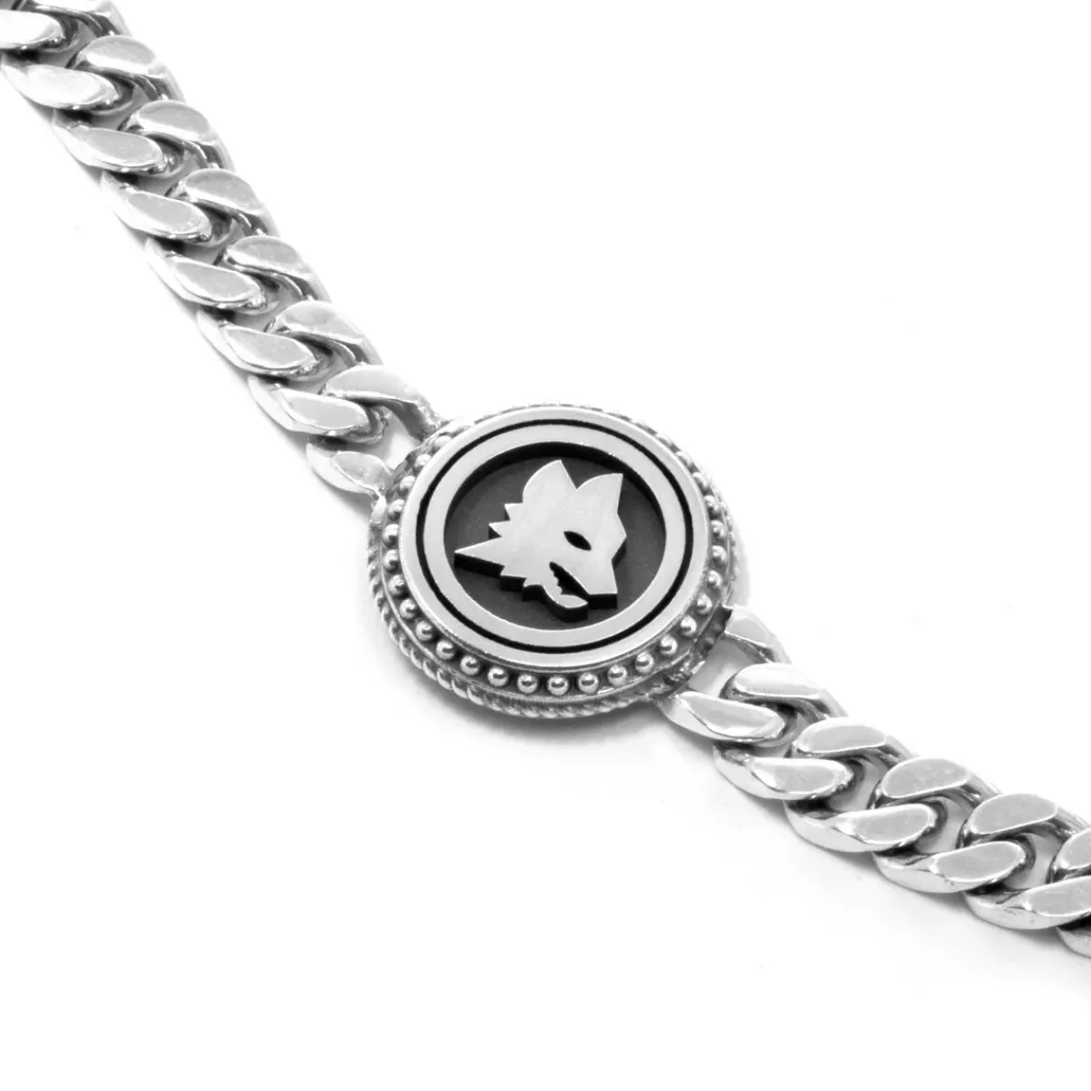 AS Roma Jewellery*Snake Chain Bracelet X Nove25 Lupa, Unisex, Sterling Silver