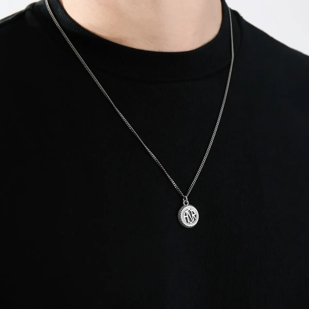 AS Roma Jewellery*Snake Chain Necklace X Nove25 ASR Pendant, Unisex, Sterling Silver