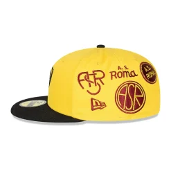 Women AS Roma Caps|Caps*Two-tone cap Limited Edition Crest logo 59Fifty New Era X , Adult, Red